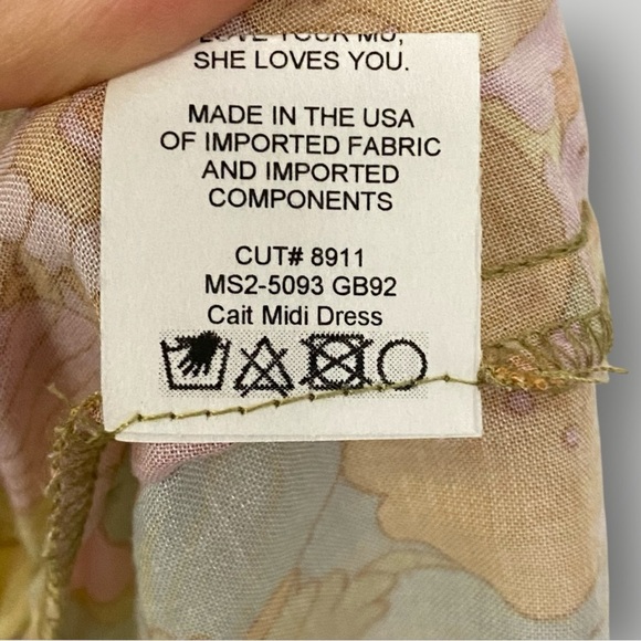 Show Me Your Mumu 'Cait' Midi Dress - Groovy Blooms Sz - Picture 10 of 13